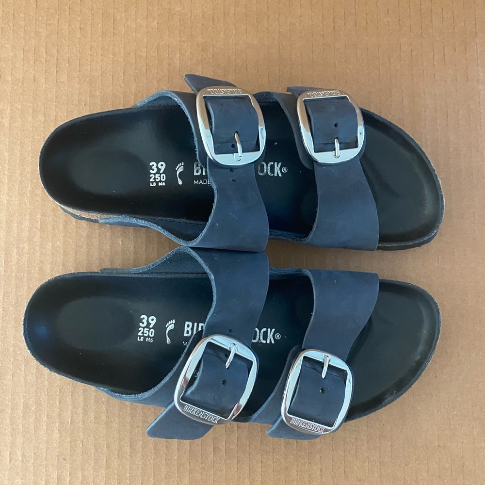 Birkenstock Arizona Big Buckle Midnight Navy Women's Sandals | EU 39, US 8-8.5 - Picture 2 of 5